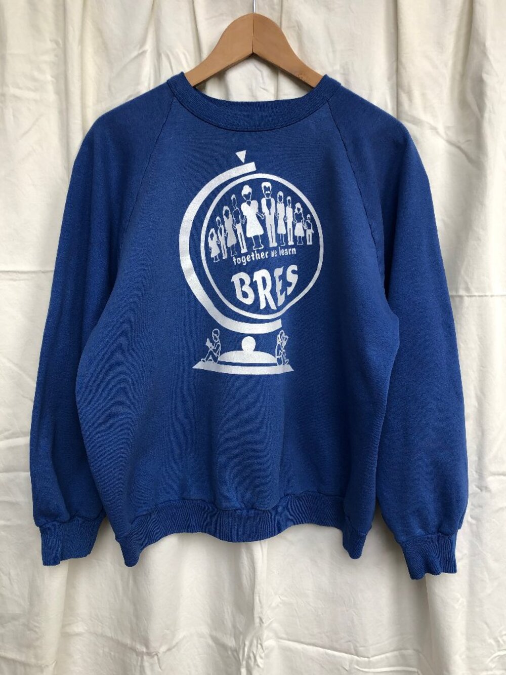 Vintage 80s Blue Graphic Sweatshirt